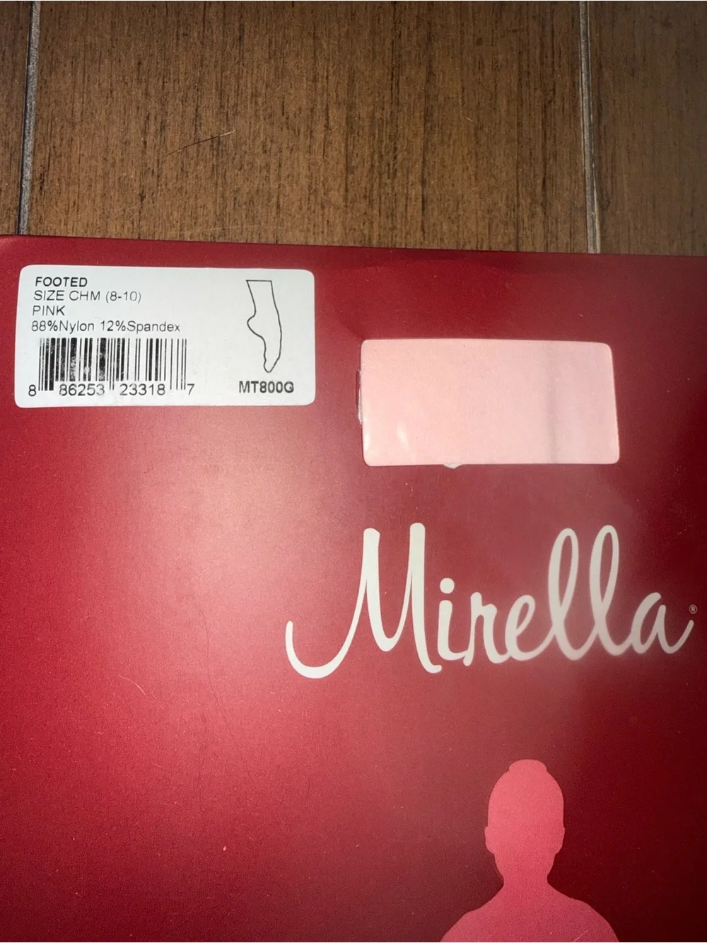 TWO NEW Mirella Footed Children's Tights in Light Pink Size 8-10